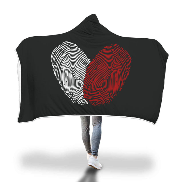 Wisconsin Love Red/White | Hooded Blanket