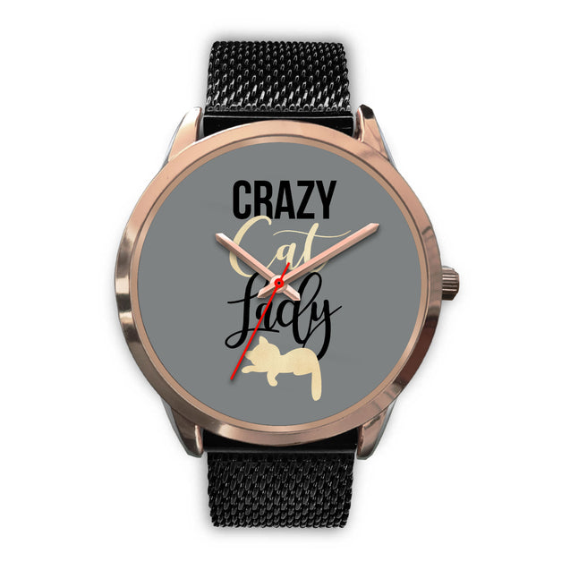 Crazy Cat Lady | Rose Gold Stainless Steel Watch