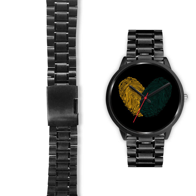Green Bay Love | Black Stainless Steel Watch
