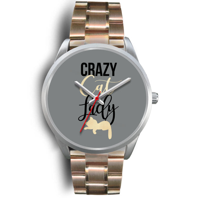 Crazy Cat Lady | Silver Stainless Steel Watch