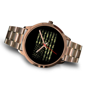 Camo Flag HZ | Rose Gold Stainless Steel Watch