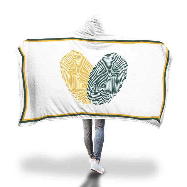 Green Bay Love Green & Yellow | Hooded Blanket