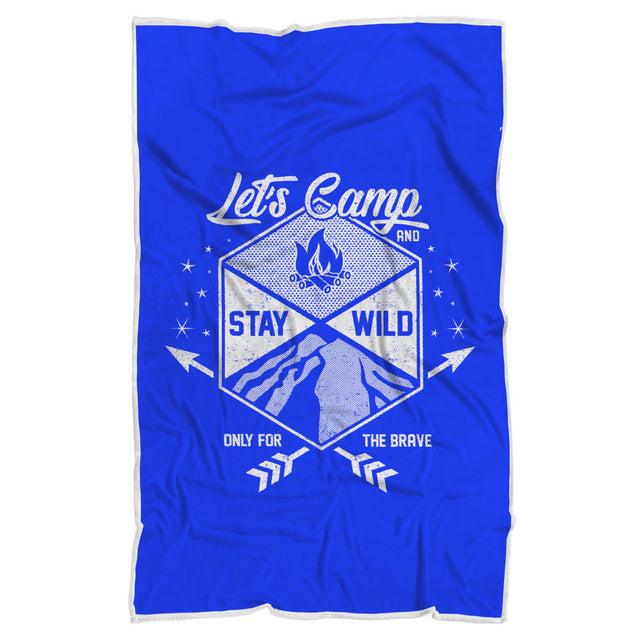 Let's Camp | Sherpa Blanket (Blue)