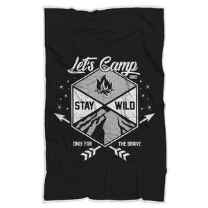 Let's Camp | Sherpa Blanket (Black)