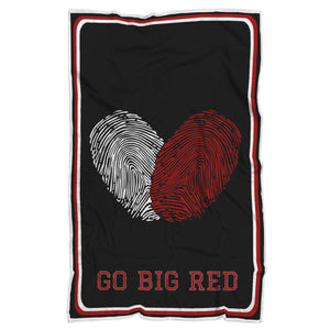 Go Big Red (Black) | Sherpa Blanket