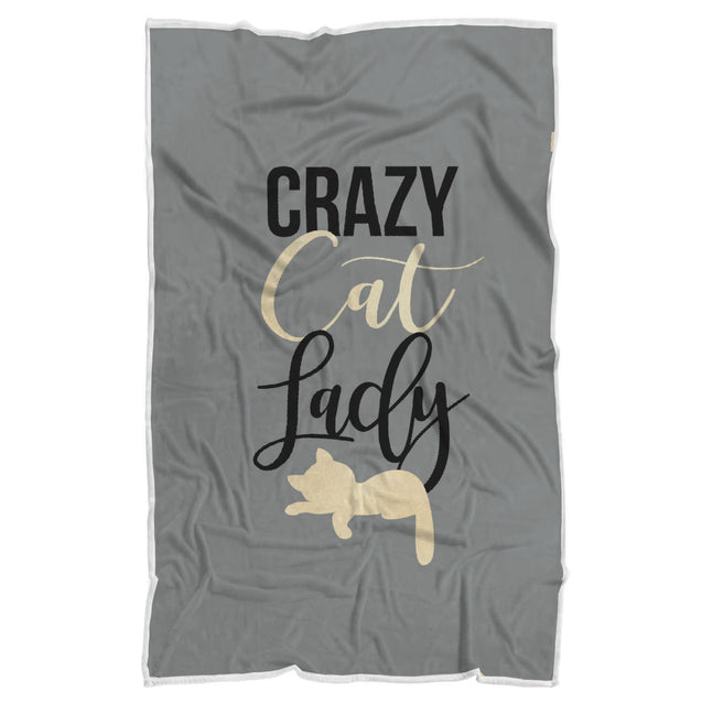 Crazy Cat Lady | Sherpa Blanket