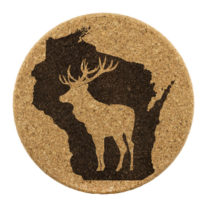 Wisconsin Deer | Round Cork Coaster