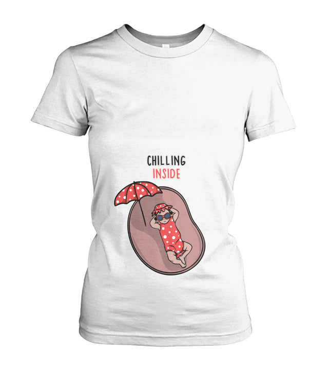 Chilling Inside Bay Girl | Women's Pregnancy Shirt