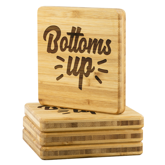 Bottoms Up | Bamboo Coaster