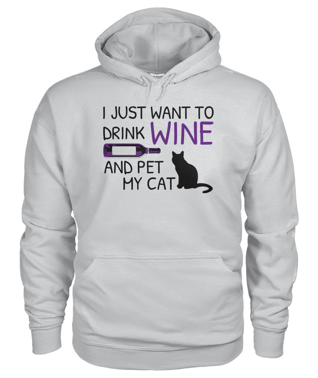 I Just Want To Drink Wine & Pet My Cat