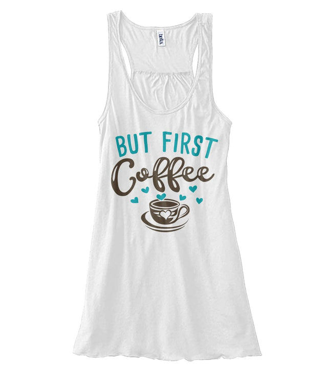But First Coffee Blue