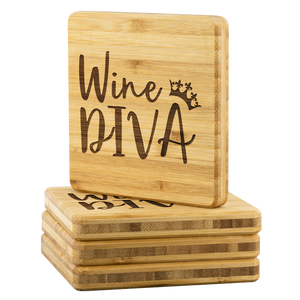 Wine Diva | Bamboo Coasters