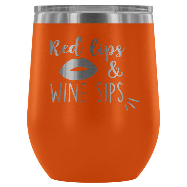 Red Lips & Wine Sips | Wine Tumbler