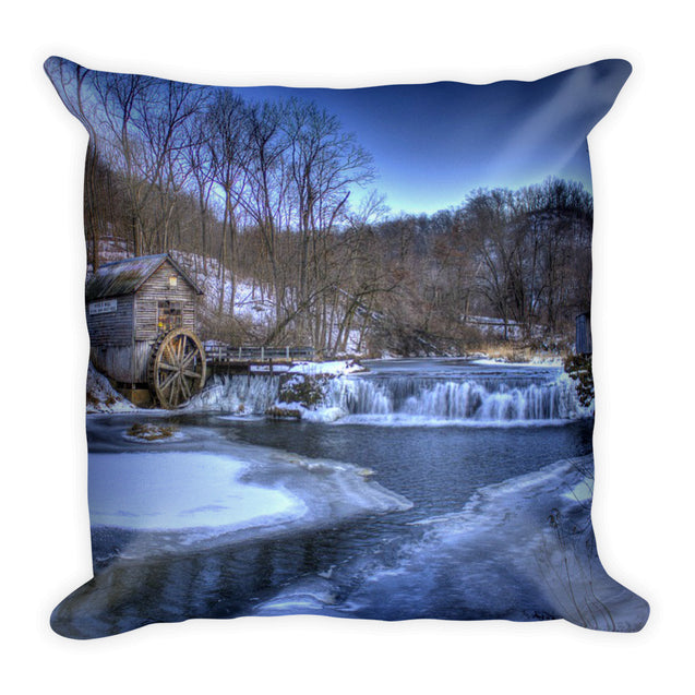 Icy Stream Square Pillow