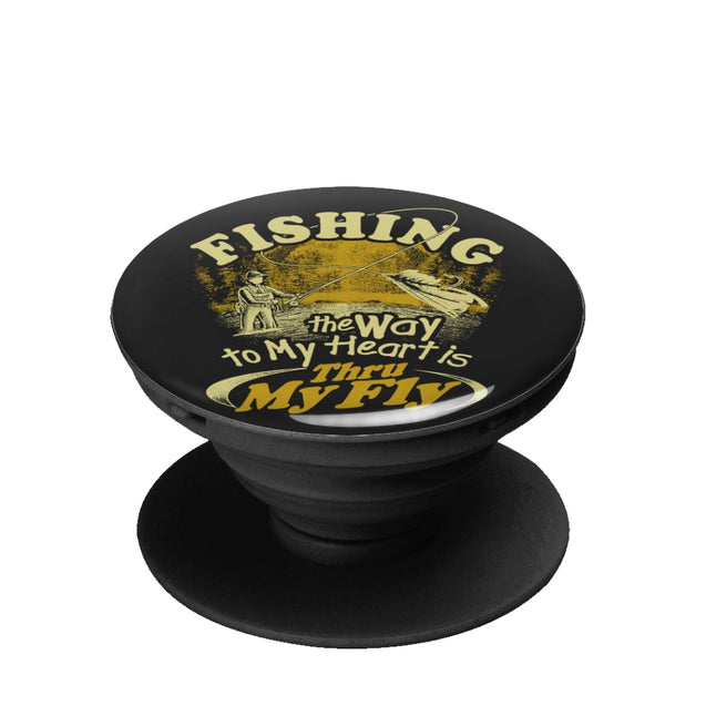 Fishing: The Way To My Heart | Collapsible Cell Phone Stand