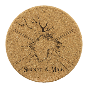 Shoot A Mile | Round Cork Coaster