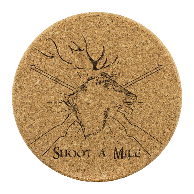 Shoot A Mile | Round Cork Coaster