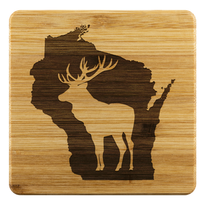 Wisconsin Deer | Bamboo Coaster